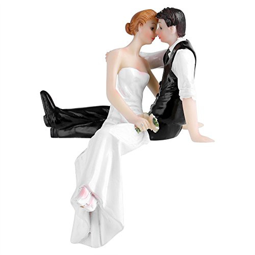 Tomotato Brautpaar Figuren für Torte, 7.5×12×13.5cm Hochzeits Braut und Bräutigam Kuchen, Harz lustige Hochzeitstorte Figur für Hochzeit Valentinstag Dekoration