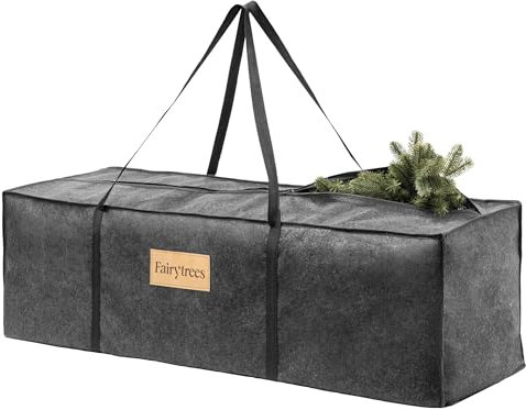 FairyTrees Tasche für künstlichen Weihnachtsbaum Aufbewahrung 120x35x45cm | Baumtasche, Aufbewahrungstasche XXL, Transporttasche | Umzugstasche, Zelttasche