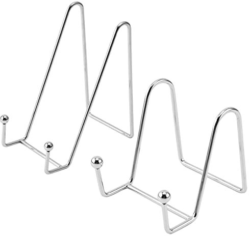 FUNOMOCYA 2stücke Metall Tellerhalter Für Displays Telefonhalter Für Schreibtisch Telefonständer Metallplattenhalterungen Bilderrückwände Fotorahmen-stützwerkzeug Displayständer