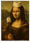 WBdesignz Lustiges Poster – Mona Lisa mit Klobürste und Toilettenpapierhut – Ironische Kunst-Parodie als Wanddeko für Gäste-WC, Badezimmer oder Toilette (DIN A4) – ohne Rahmen