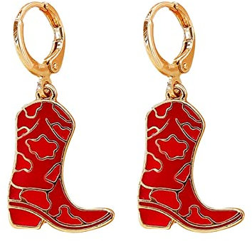 Flat Back Earrings Stud Flower Cowboy-Anhänger-Ohrringe Ohrringe Chucks (A, One Size)