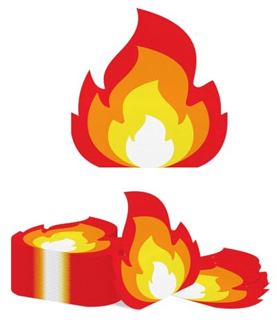 Kotkiddy 40Stück Feuer Servietten Flammen Party Zubehör Einweg Feuerwehr Fest Dekoration LKW Thema Tischset für Feuerwehrmann Halloween Geburtstag Camping Barbecue Zubehör