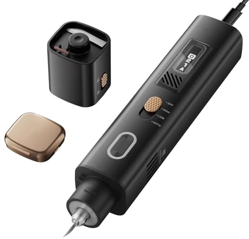 Ultrasonic Cutter Knife - High Precision Handheld Tool with OLED Display & LED Light, Includes 40 Replacement Blades for 3D Printing, PVC, Leather, Wood & Crafts
