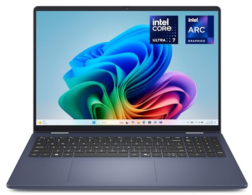 Dell 16 Plus 2-in-1 Laptop - Intel Core Ultra 7 256V, 16GB RAM, 1TB SSD | 16 Intel Arc Grafik, Deutsch beleuchtete QWERTZ Tastatur, Fingerabdruckleser, Copilot+ (Netzteil separat erhältlich)