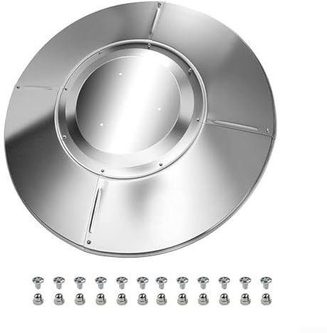 Aluminium-Terrassenheizstrahler Reflektorschild mit schirmförmigem Kuppeldesign für vertikale Gasheizungen, Ersatz-Heizabdeckung, resistent gegen Rost und Wetter für den Außenbereich im Garten (4+1)