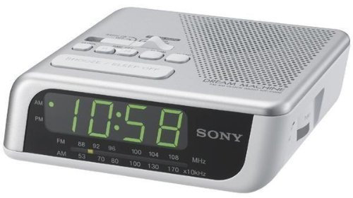 Sony ICFC205S Clock Radio with 0.7 inch Green LED Display and Unique Design