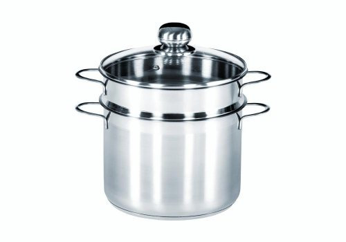 KRÜGER Spaghetti-/Universaltopf 5Ltr. Edelstahl+Glasdeckel 3tlg