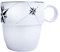 Marine Business northwind jarritas, mélamine, Blanc et Bleu, 8.3 x 8.3 x 9 cm, 6 pièces