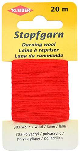 Kleiber Stopfgarn, 20 m, Rot, Wolle-Polyester-Mischung