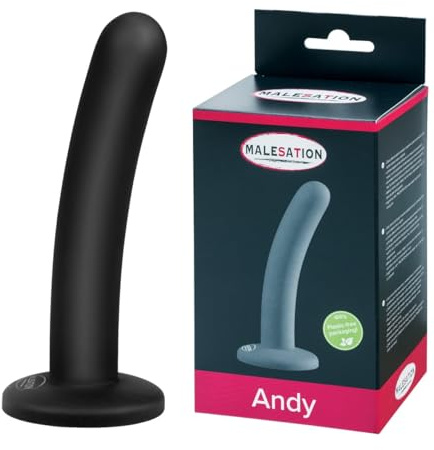 Malesation Andy Dildo in schwarz, 1er Pack