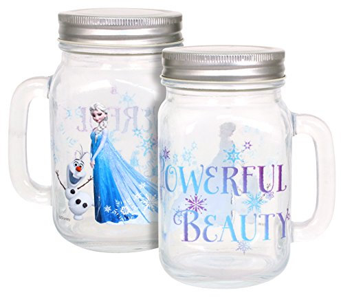 Disney RSquared Lot de 2 bocaux en verre Motif cœur Multicolore