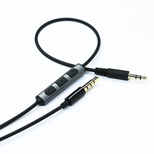 KetDirect Ersatz-Kabel mit Fernbedienung, Lautstärke und Mikrofon für B & W Bowers & Wilkins P5-, P7-Kopfhörer und Apple iPhone, iPod Touch, iPad, Samsung und einige Android-Handys