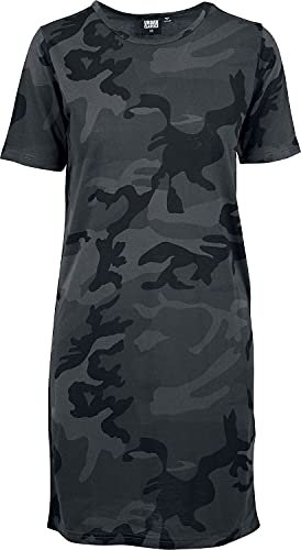 Urban Classics Damen Dames Camo Tee Jurk Kleid, Dark Camo 00784, L EU