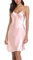 Vlazom Camicie da Notte da Donna, Donna Sexy Sottoveste Senza Maniche Cinturino Regolabili Spalline Camicia da Notte,M,Rosa