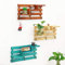 nice--buy Holzlatten schwimmende Regale Original Landdekor Wandmontage Garderobe Schlüsselregal Hängevorrichtung Metallhaken 3 Pcs Pack, Each Color 1 Pc