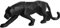 TYGJB Harz kleine abstrakte Leopard Skulptur Statue Handwerk Familie Feng Shui Schreibtisch Dekoration geometrische Harz Wild Animal Leopard Statue (Schwarz)