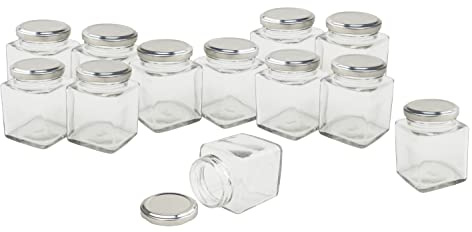 VBS XXL Gewürzgläser mit Verschluss 12 Stück 200ml Kräuter