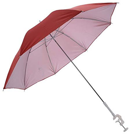 Meinposten. Sonnenschirm für Buggy Sonnenliege Balkonschirm Kinderwagen Ø 100 cm UV Schutz Buggyschirm Gartenliege Geländerschirm (Rot)