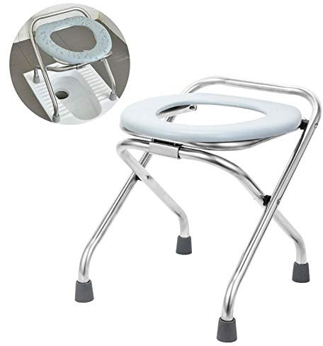 Nrkin Falttoilette WC Klo,Tragbare Faltbare Toilette,Camping Reise