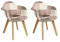 Home Deco Kids Lots de 2 Fauteuils Patchwork Enfant Leonie Rose, Hêtre, 43.50 x 35.50 x 58.00 cm