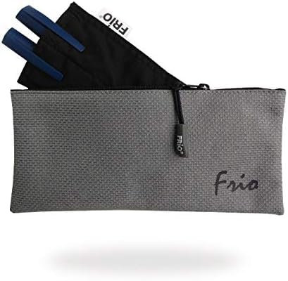 FRIO VIVA DOPPEL 10 x 18cm| Insulin Tasche für 2 Pens | oder z.B. 1 Pen und 2 Ersatzpatronen | mit einem Reißverschluss (Grau)