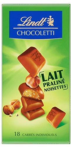 LINDT CHOCOLETTI - Chocoletti Lait Noisettes 100G - Lot De 4 - livraison offerte