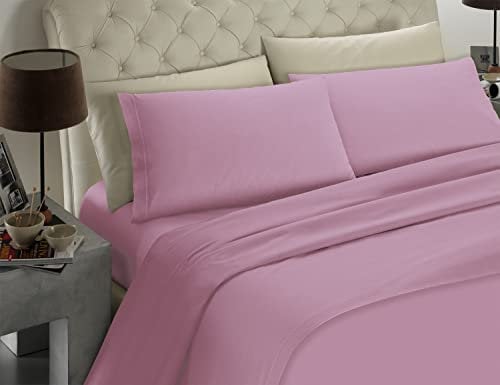 Banzaii Completo Lenzuolo Singolo, Lilla 100% Microfibra Made in Italy, Lenzuolo Sopra 150 x 290 cm, Lenzuolo Sotto 80/90 x 190/200 x 25 cm, 1 Federa 52 x 82 cm
