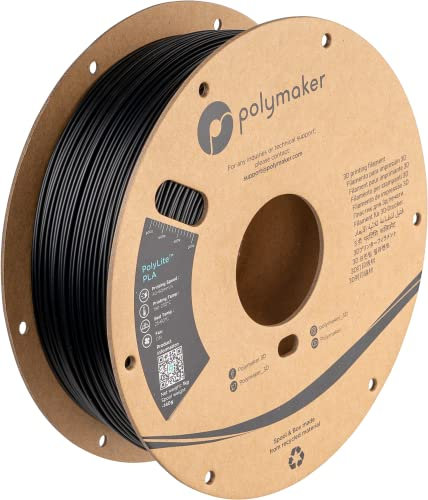 Polymaker PolyLite PLA Schwarz - 1.75mm - 1kg