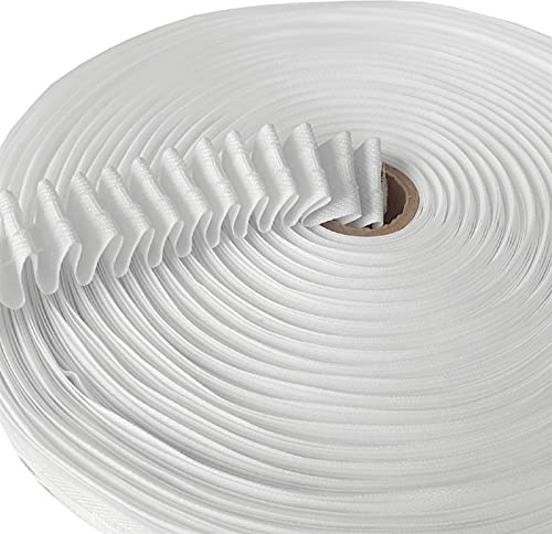 Bestlivings Universalband - Kräuselband Transparent 25mm (Länge: 5m - 50m), Gardinenband zum Aufnähen für Stoffe, Gardinen und Vorhänge, Faltenband