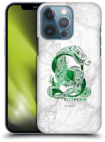 Head Case Designs Officially Licensed Harry Potter Slytherin Aguamenti Deathly Hallows IX Hard Back Case Compatible With Apple iPhone 13 Pro