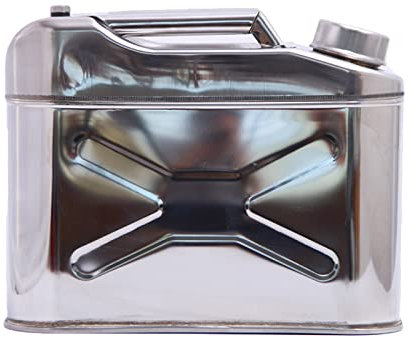 BHBXZZDB Bidon d'essence Bidon en métal Bidon Essence, Acier Inoxydable Canister pour Carburant pour Essence et Diesel,avec Bec Flexible, 10L/20L/25L/30L/40L