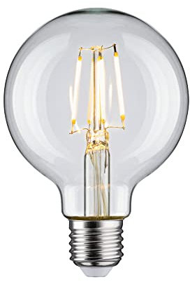 Paulmann 28954 LED Lampe Globe Filament G80 4,8W Klassik Leuchtmittel Klar 2700K Warmweiß E27