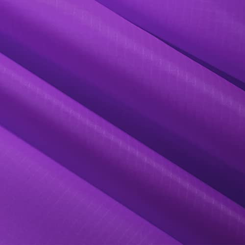 9KM DWLIFE Ripstop-Nylongewebe, Meterware, 2 m x 1,52 m, wasserdicht, 40D-Nylon-PU-Beschichtung, reißfest, für Outdoor-Abdeckung, Drachenmaterial, Violett