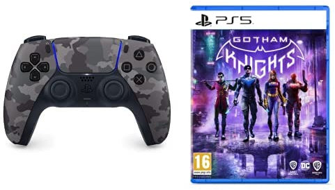 PlayStation 5 DualSense Wireless Controller - Grey Camo + Gotham Knights (PS5)