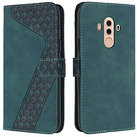 OKZone Coque pour Huawei Mate 10 Pro, Etui Protection Housse Premium en Cuir PU Portefeuille Étui Téléphone [Fermoir Magnétique] [Fentes pour Cartes] Flip Case pour Huawei Mate 10 Pro（Vert