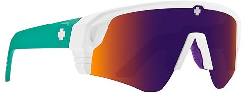 Spy Monolith Speed Unisex-Brille für Erwachsene, Mattweiß/Blaugrün, One size