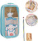 Bleistift Tasche Leinwand Süß Niedlich Cartoon Haustier Schreibwaren Organizer Ständer Bleistifthalter für Jungen Mädchen Kawaii Mäppchen für Schule Büro (Blau)