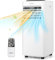 COSTWAY 5 in 1 Portable Air Conditioner, 7000/9000 BTU Mobile Cooler, Heater, Dehumidifier, Fan with WiFi Smart APP, Sleep Mode, LED Display, Remote Control, 2 Speeds & 24H Timer (7000BTU)