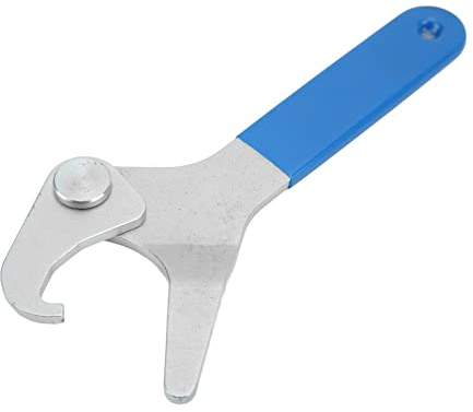 Yosoo Health Gear Verstellbarer Stoßdämpferschlüssel für Motorrad, Federring-Einstellwerkzeug, 35-75 mm, mit Hakenbacke, rutschfest, aus Stahl & PVC, Vorspannungs-Einstellschlüssel