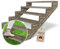 Gartenwelt Riegelsberger Terrassentreppe Breite 120 cm Treppe mit 5 Stufen Geschosshöhe 89 cm Massivholz Kiefer kesseldruckimprägniert Komplett-Set Wangen, Bohlen & Schrauben