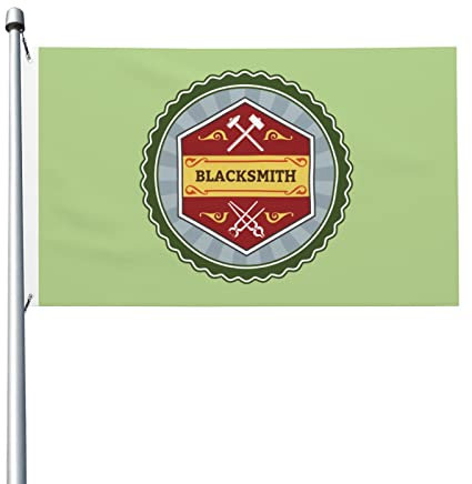 Langlebiges Abzeichen mit Hammer und Clip aufgedruckt, Flaggen, 90 x 150 cm, Banner, für den Außenbereich, Garten, Terrasse, Flagge, doppelseitiger Druck, Flaggen für den Innenbereich, Urlaub, Party