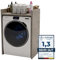 CraftPAK Waschmaschinenschrank geeignet für Waschmaschine & Wäschetrockner, Waschmaschinenschrank Überbauschrank, Badezimmermöbel Größe 66x97x62 cm, Farbe Beton