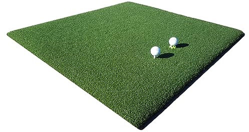 Abschlagmatte (1,50m x 1,50m) | hochwertiger Kunstrasen aus Nylon | Abschlag-Matte für Indoor und Outdoor
