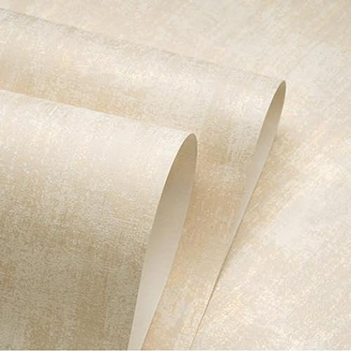 Retro-Tapete, einfarbig, meliert, einfarbig, industrieller Stil, nicht selbstklebend, Vlies, Wohnzimmer, Schlafzimmer, Tapete (Gelb)