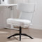 Wahson Bürostuhl ergonomisch Drehstuhl ohne Rollen Schreibtischstuhl Aesthetic für Arbeitszimmer/Büro, Teddystoff, Hellgrau