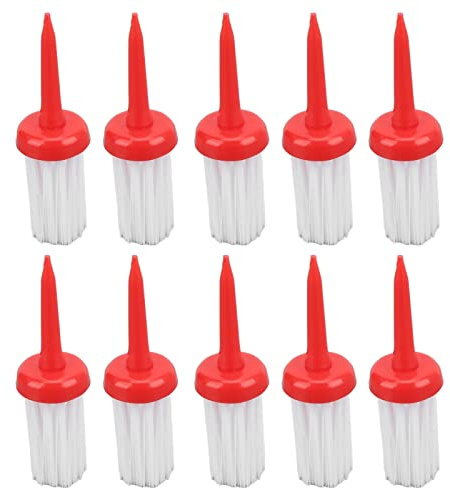 Pilipane 10 Stück Brush-Golf-Tees, Brush-Golf-Tees, Kunststoff-Tees, Unzerbrechliches Tee, – Geringer Widerstand, Mehr Distanz, Gleichmäßige Höhe – Kunststoff-Tees Für Das Golf-Fahrertraining(Rot)