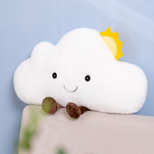 NatureMan Cuscini a forma di nuvole in stile cartone animato, cuscino per riposare, cuscino da lettura, cuscino per la schiena, per camera da letto, ufficio, auto, decorazione per la cameretta