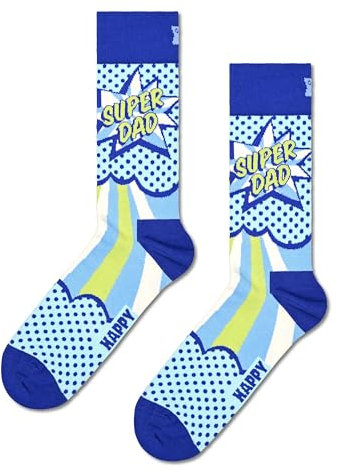Happy Socks Super Dad Vatertag lustige Socken 41-46