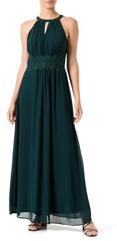 Vila Damen Vimilina Halterneck Maxi Dress-Noos Kleid, Scarab/Detail:Elastic,42