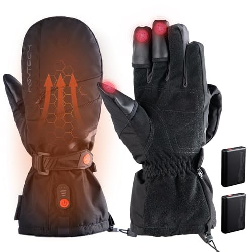 PGYTECH Master Graphene-beheizte Fotografie-Handschuhe für den Winter, beheizter Handschuh mit 4000 mAh-Akku Typ C, rutschfeste wasserdichte Touchscreen-Outdoor-Handschuhe für Drohnen-Skifahren (M)